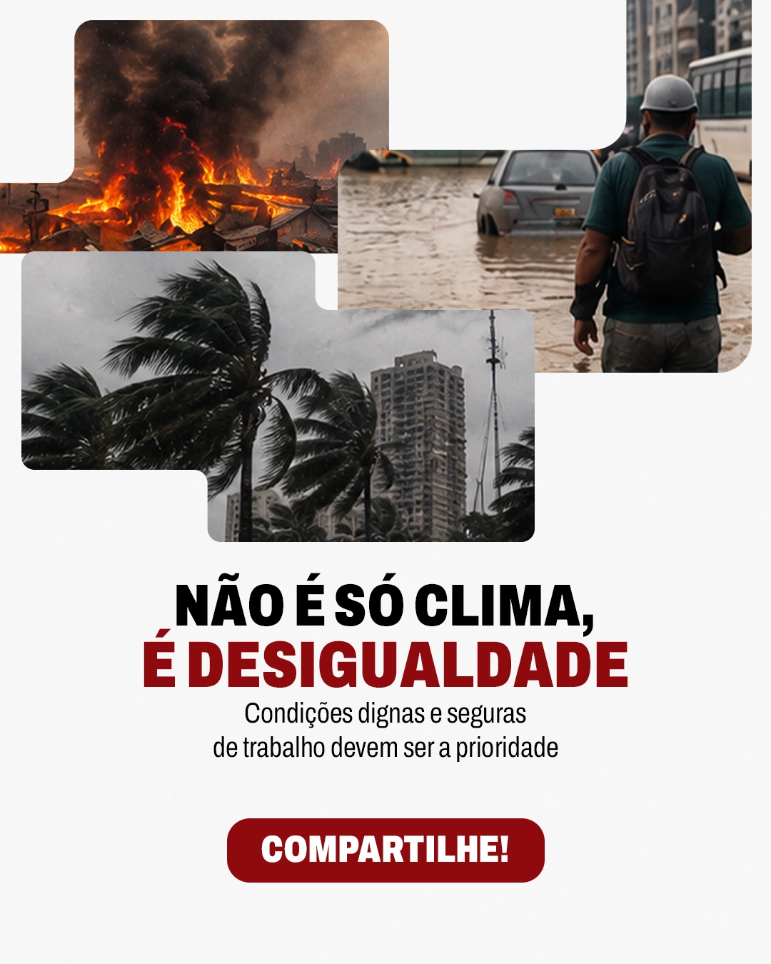 UGT carousel closing message about climate and inequality