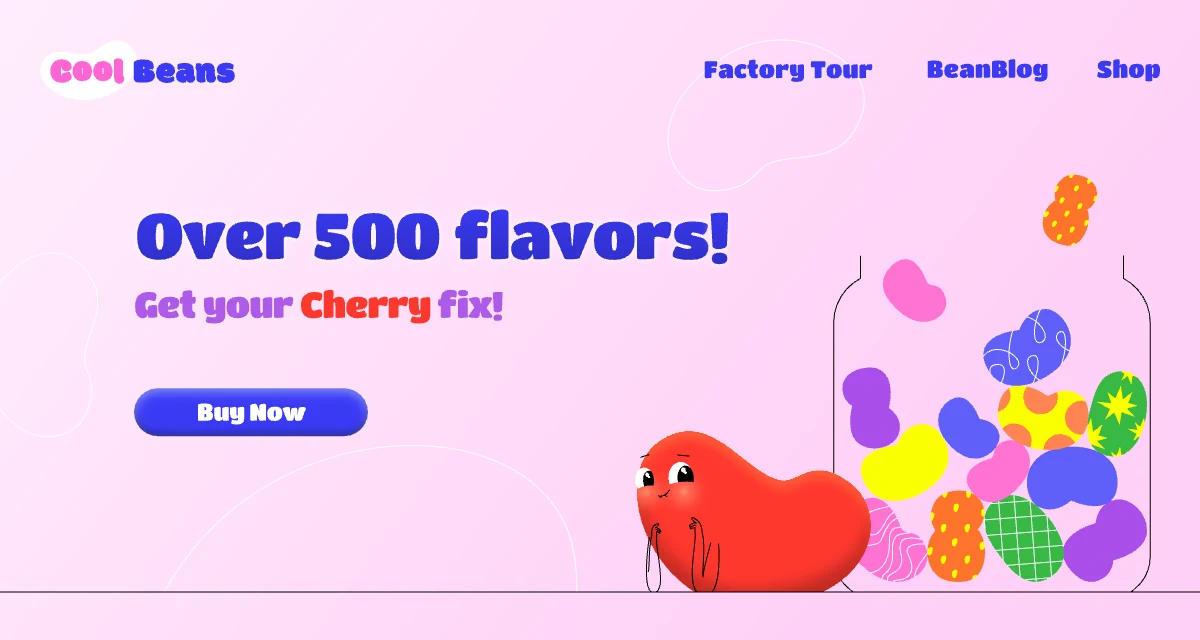 Cool Beans candy hero, Cherry flavor.